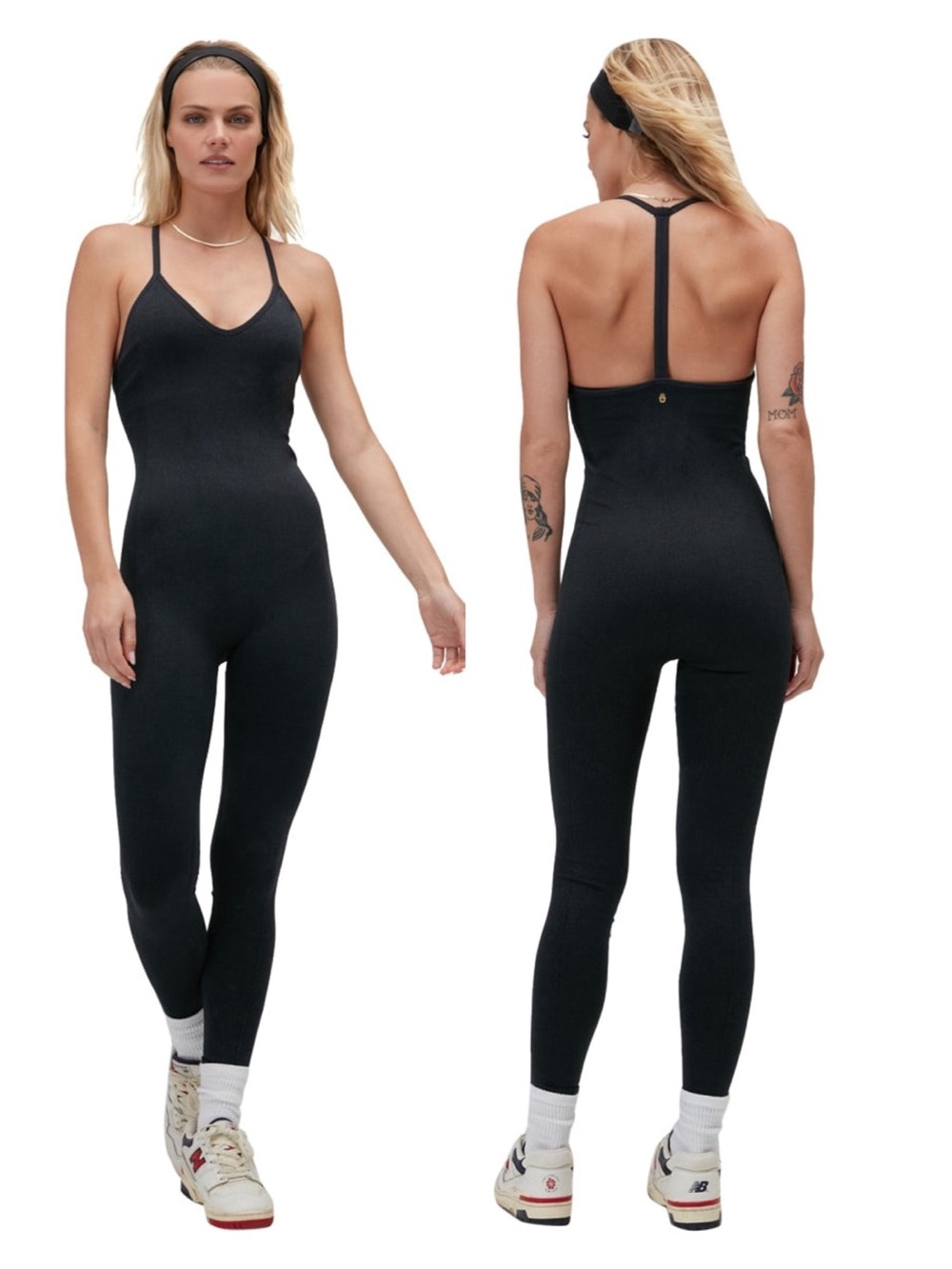Spiritual Gangster Icon Bodysuit Vintage Black Mineral Wash Medium Large